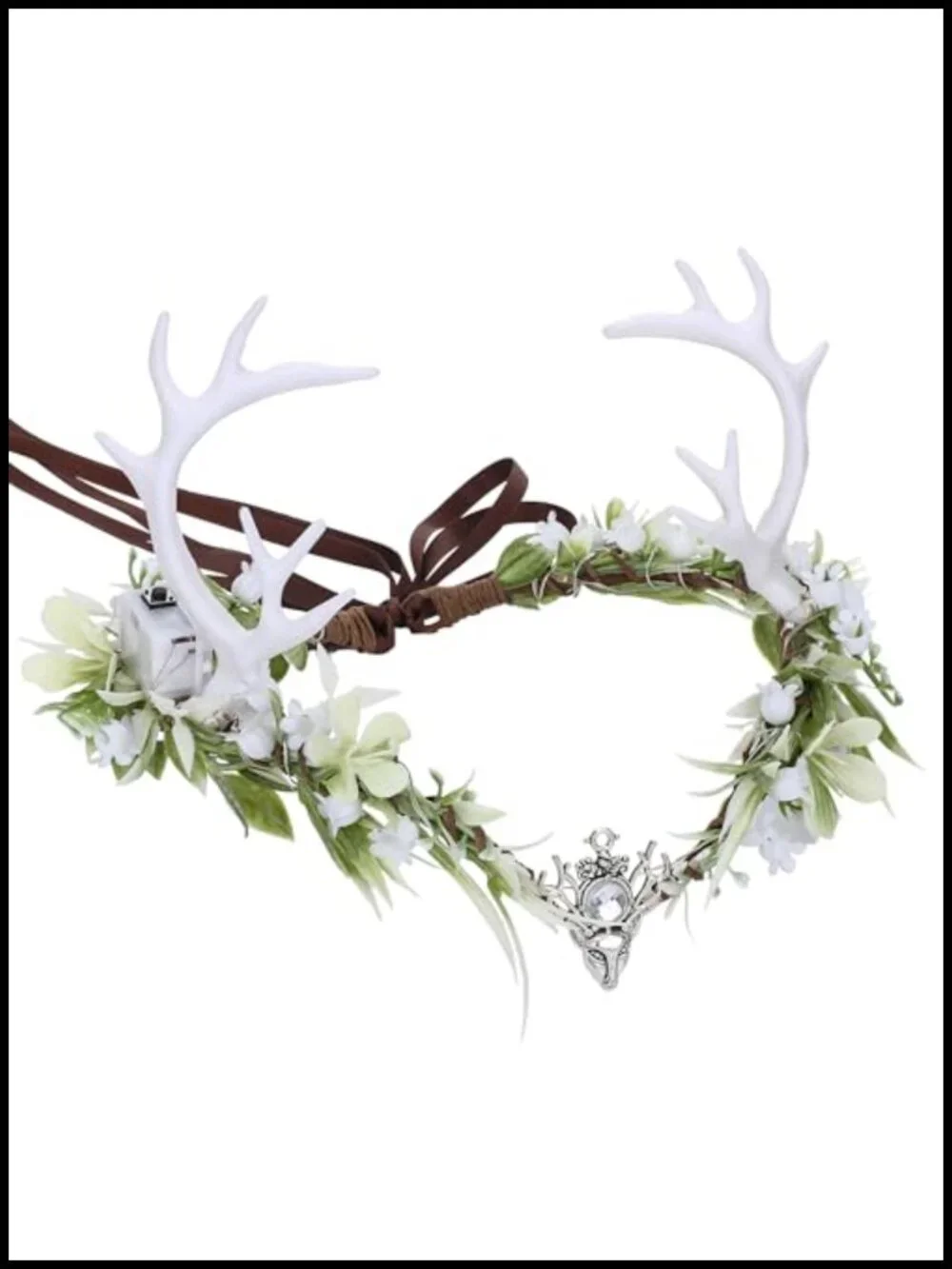 Light Up Antler Crown Woodland Elf Crown Renaissance Fair Costume Headpiece